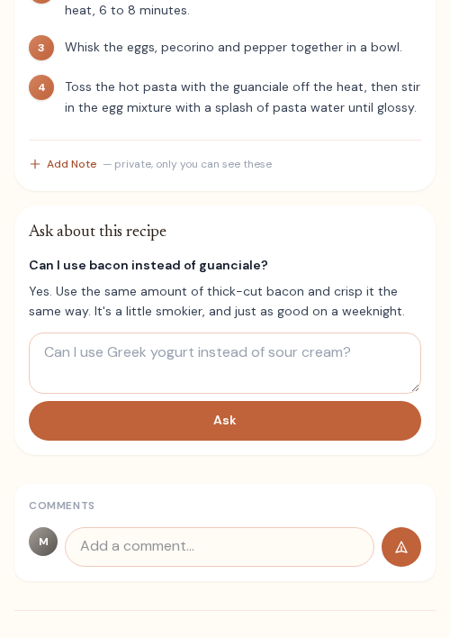 Ask a question about any recipe
