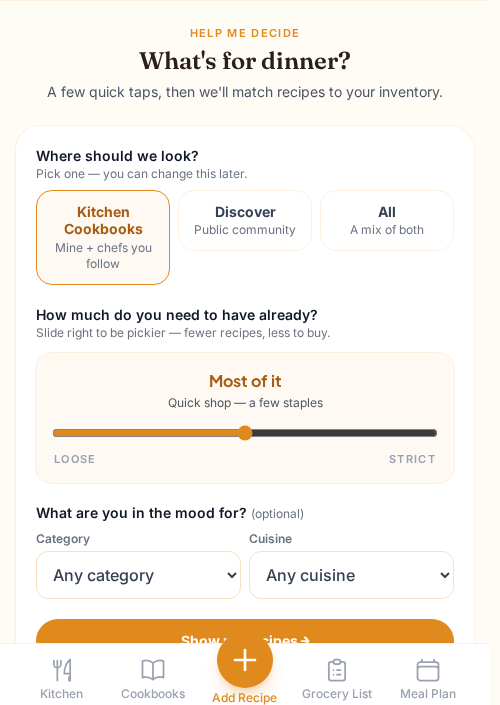 Can’t decide? Let the kitchen pick.