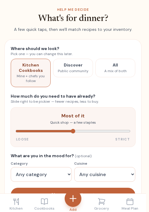 Can’t decide? Let the kitchen pick.