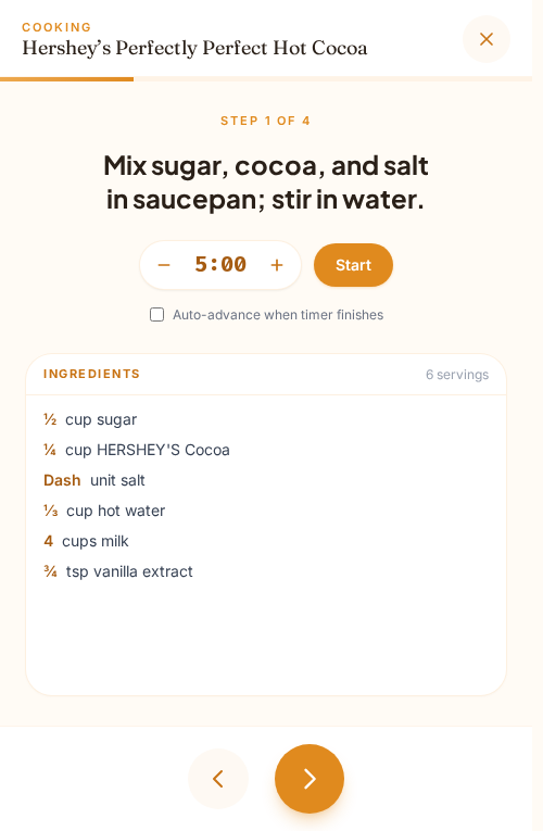 Cook hands-free with Cook Mode