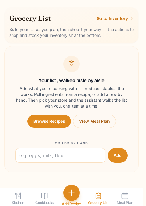 A grocery list that sorts itself