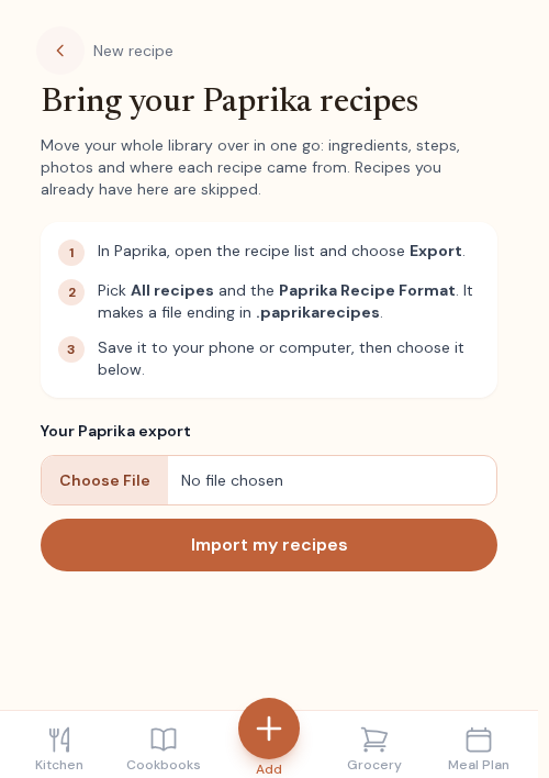Bring your Paprika library