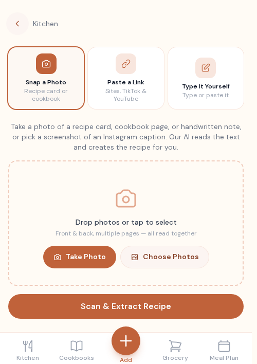 Snap a photo of any recipe