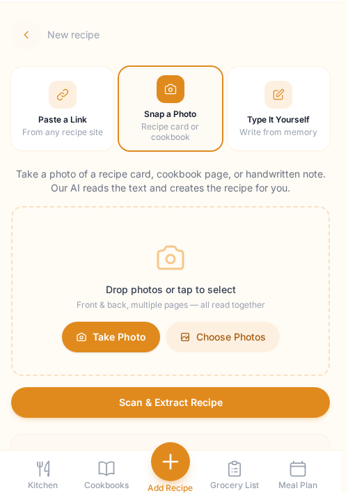 Snap a photo of any recipe